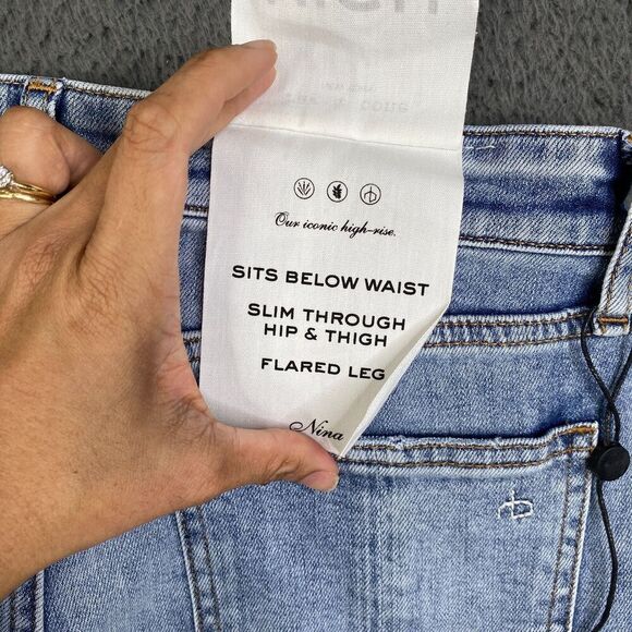 Rag & Bone Nina High-Rise Ankle Flare Jeans Seabrook Light Wash size 28 - Picture 14 of 14